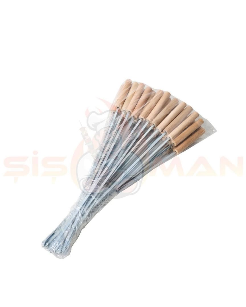 50'Lİ AHŞAP SAPLI YASSI ŞİŞ 